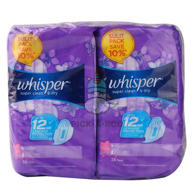 Whisper Super Clean & Dry Regular Wings Pads | PICK.A.ROO
