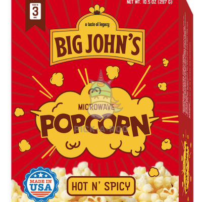 Big Johns Microwave Hot n' Spicy Flavor Popcorn | PICK.A.ROO
