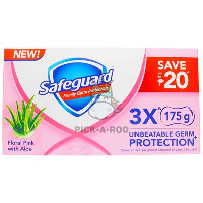 Safeguard Floral Pink with Aloe Body Bar Soap Tri-pid Pack | PICK.A.ROO